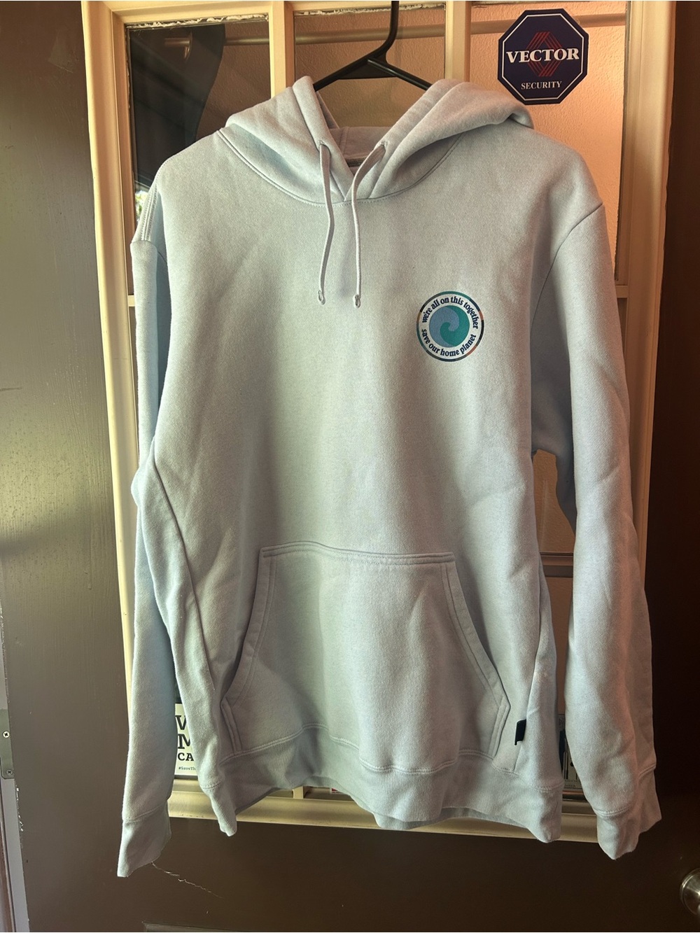 Patagonia Light Blue Crewneck Hoodie with Small Chest Patch *small imperfection*